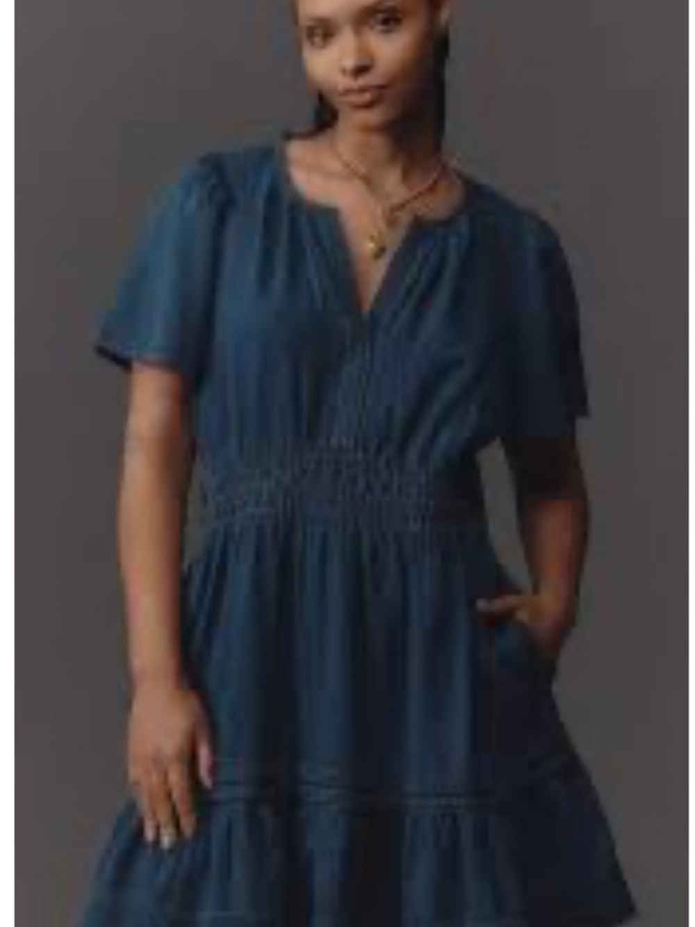 Anthropologie Mini Sommerset denim dress XL